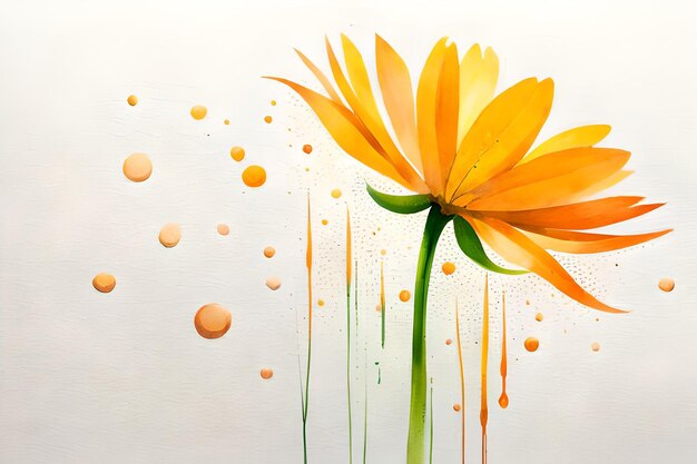 watercolor flower border background