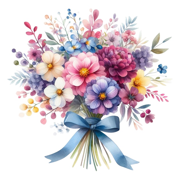 Watercolor Flower Bouquet Clipart