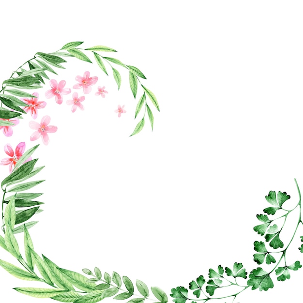 watercolor flower frames of various formats