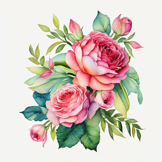 Watercolor flower painting wallpaper