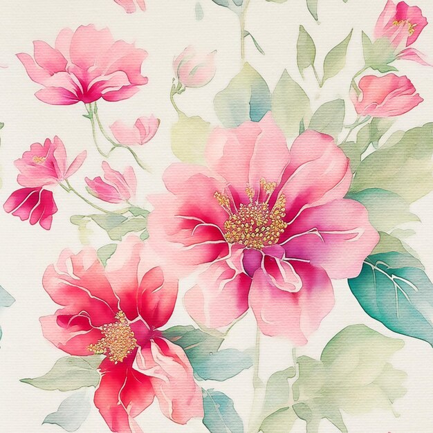 Watercolor flower painting