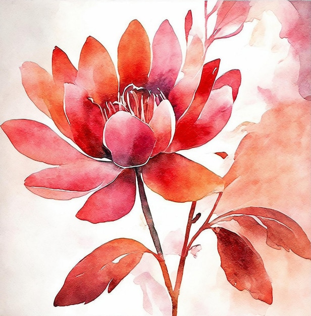 Watercolor flower painting