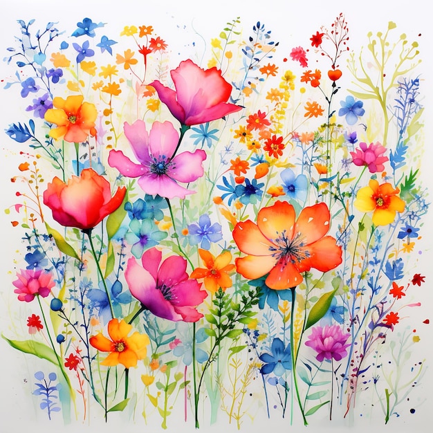 watercolor flower paterns
