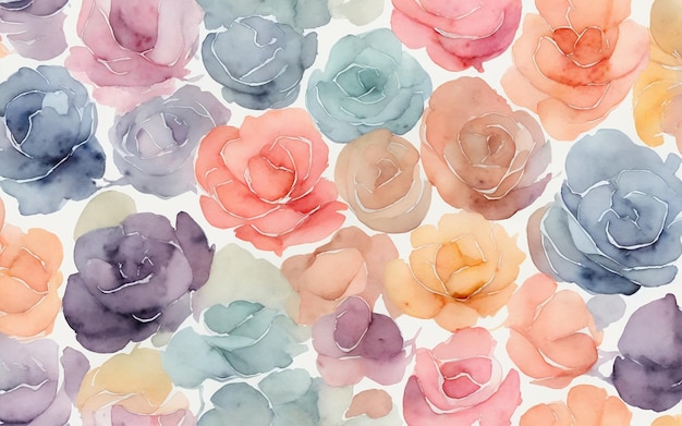 watercolor flower pattern wallpaper