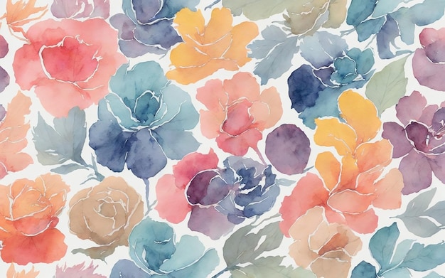 watercolor flower pattern