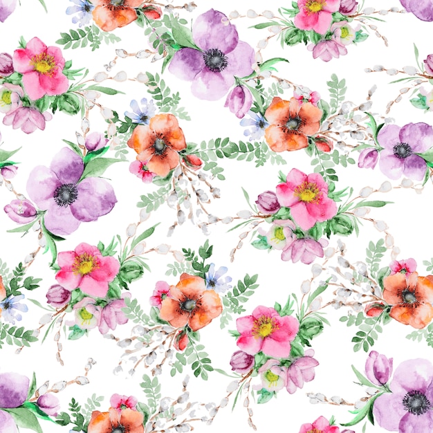 Watercolor flower print