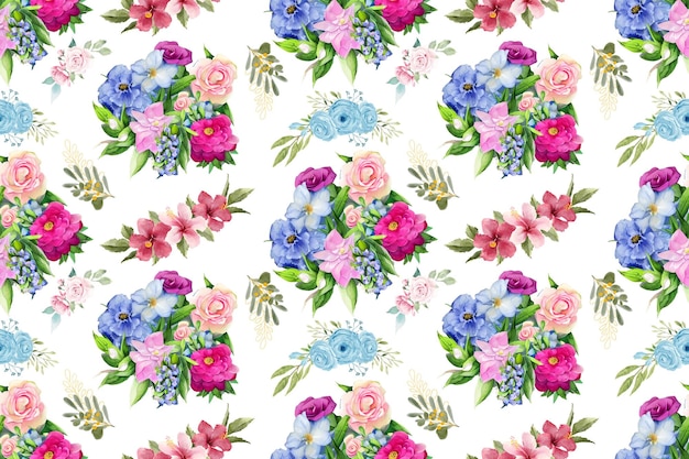 Watercolor Flower Seamless Pattern, Flower Seamless Pattern, floral seamless pattern