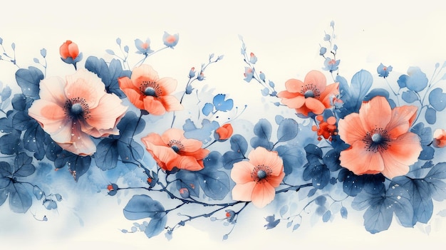 A watercolor flower