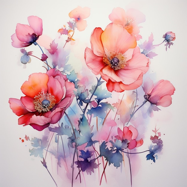 watercolor flower