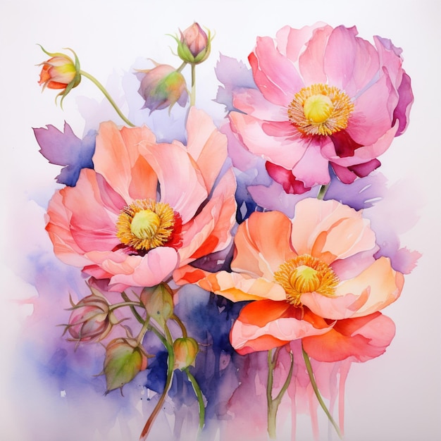 watercolor flower