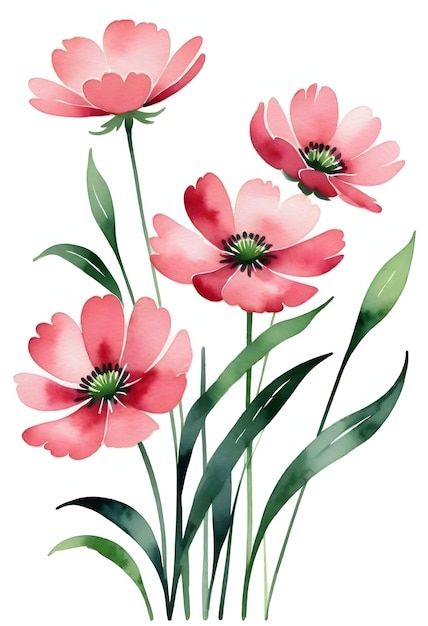 watercolor flowers ai