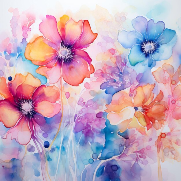 Watercolor Flowers Design