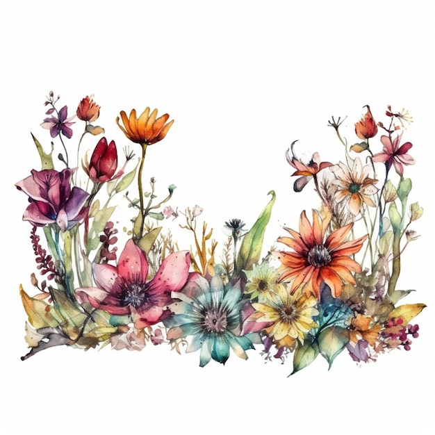 Floral Alphabet, Letter U, floral typography, generative ai generated  24639134 PNG