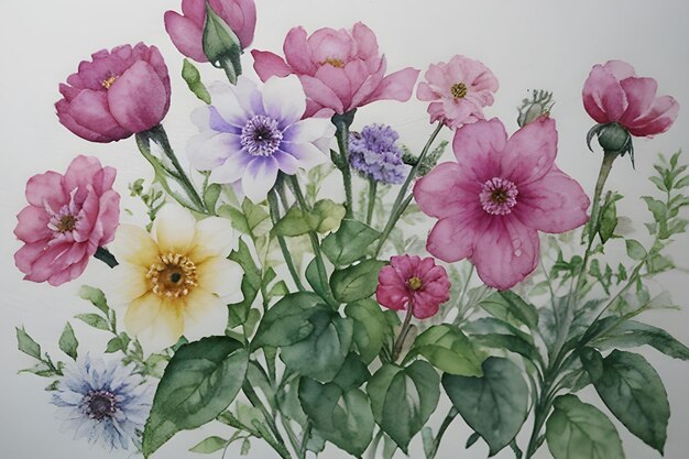 Watercolor flowers