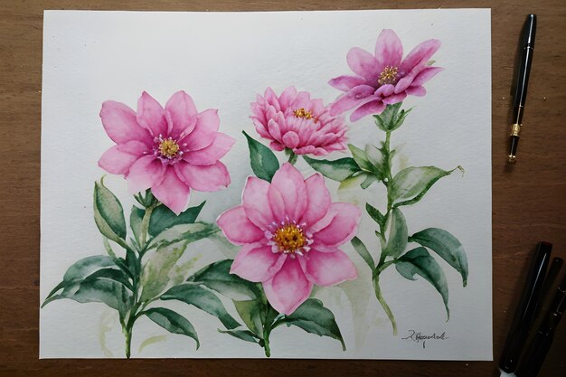 Watercolor flowers