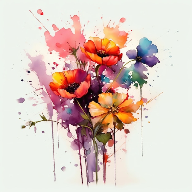 watercolor flowers