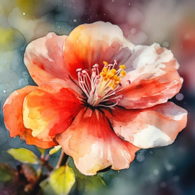 A Watercolor flowers