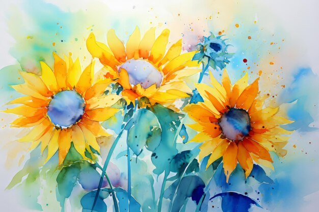 Watercolor flowers