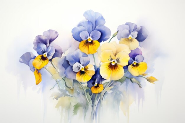 Photo watercolor flowers