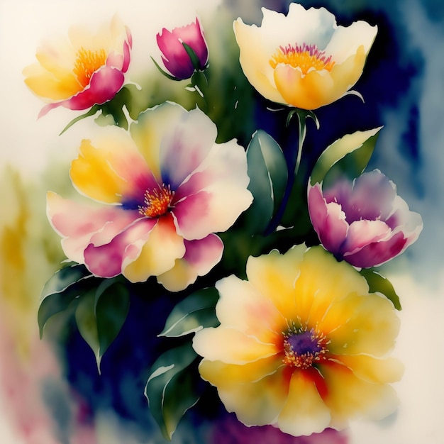 Watercolor flowers