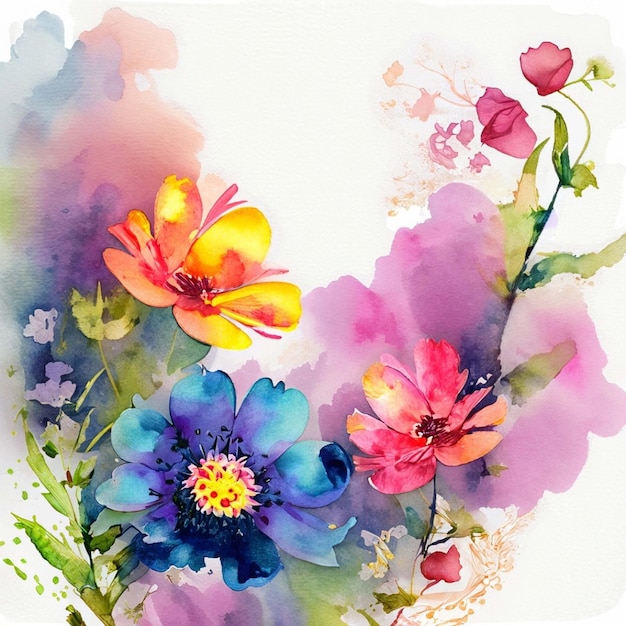 watercolor flowers