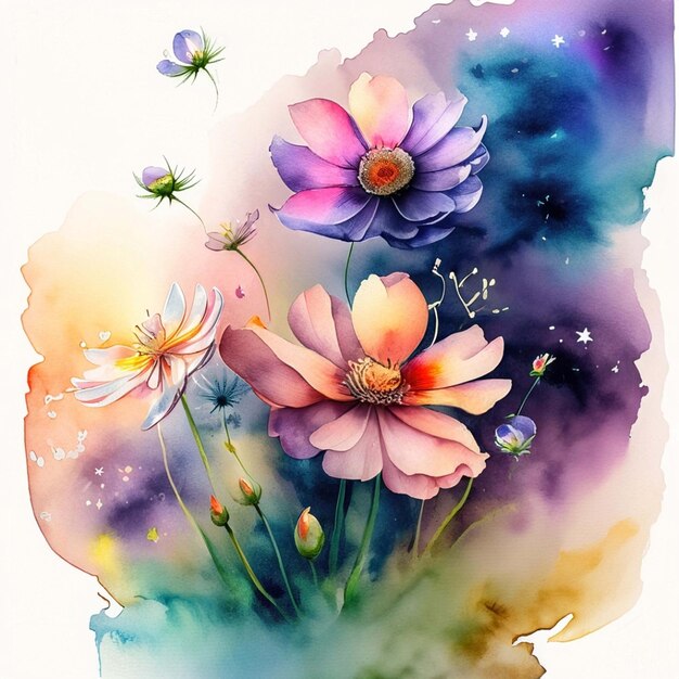 watercolor flowers