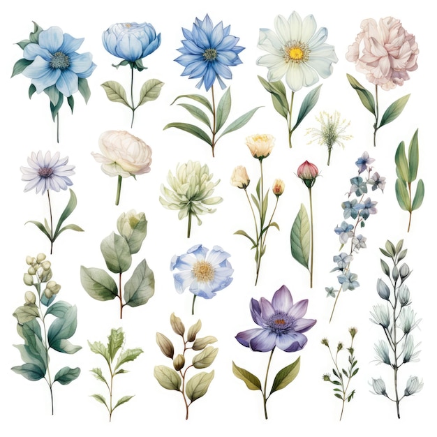 watercolor of flowers