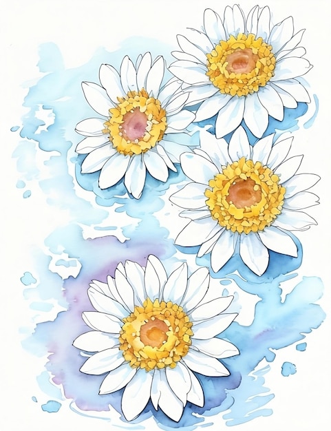 Watercolor flowers