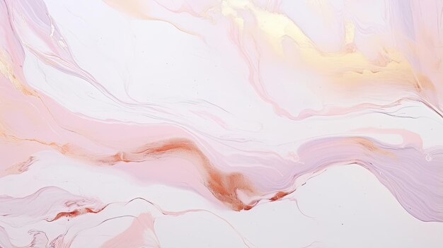 Watercolor fluid marble art effect silk rose pink gold glitter background