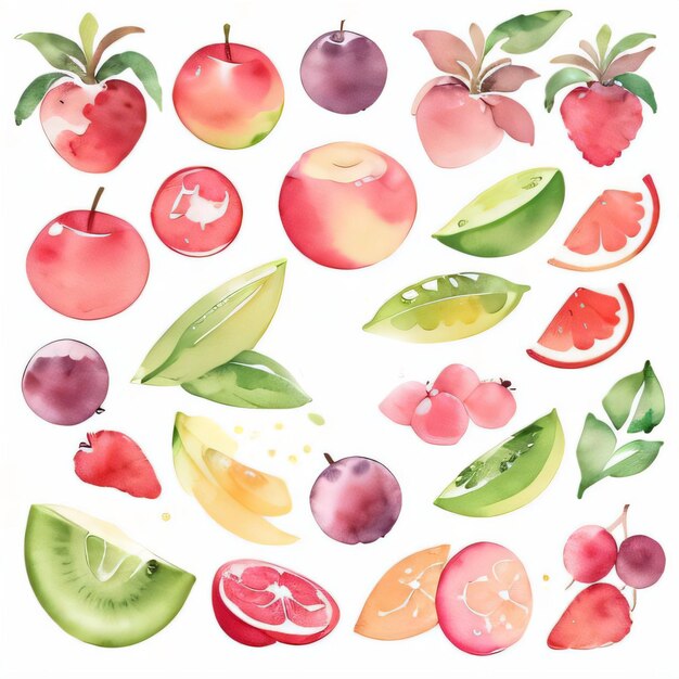 Watercolor Fruits Clipart