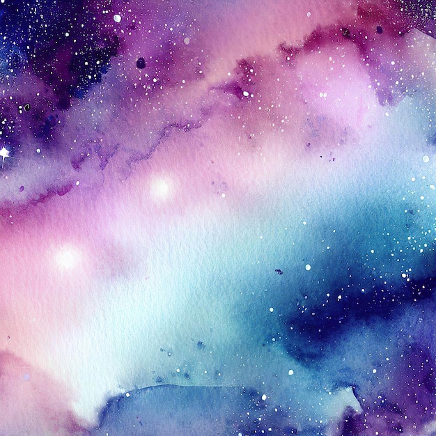 Photo watercolor galaxy space background