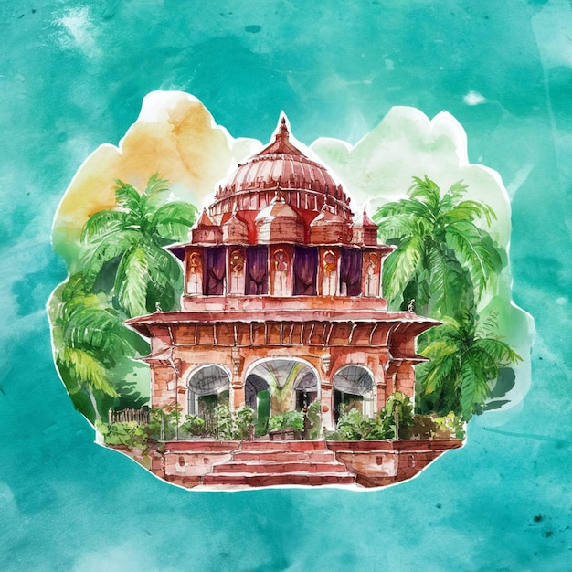 Watercolor Gujurat Day background