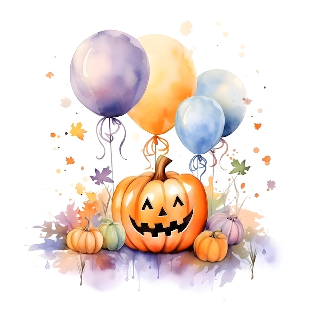 Watercolor Halloween background High resolution