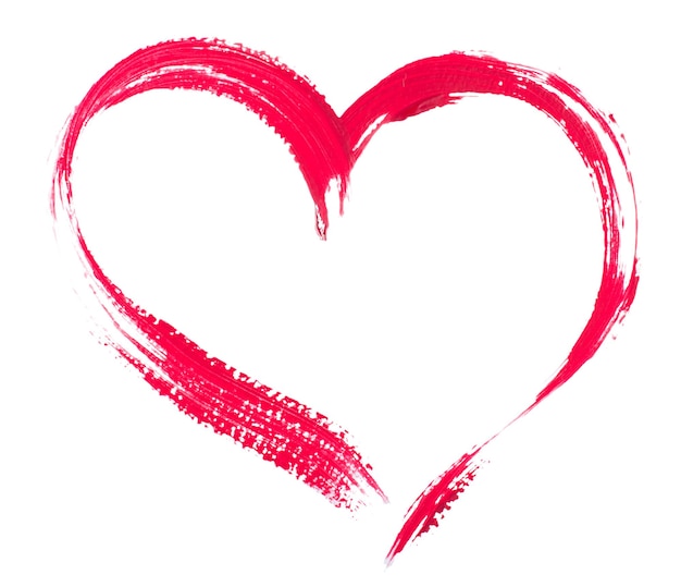 watercolor heart isolated on white background