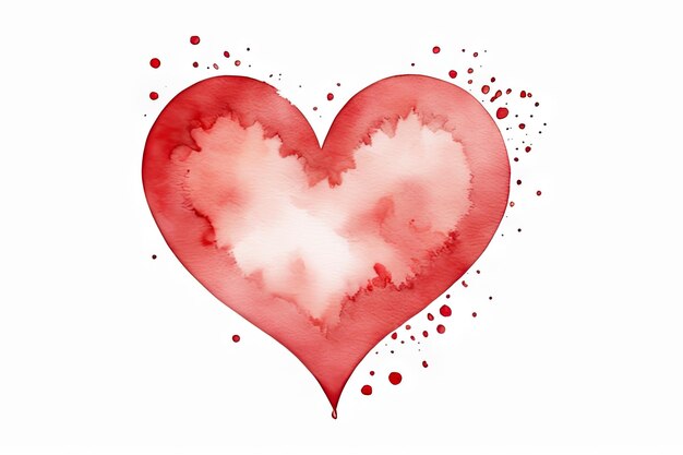 Watercolor heart shape background