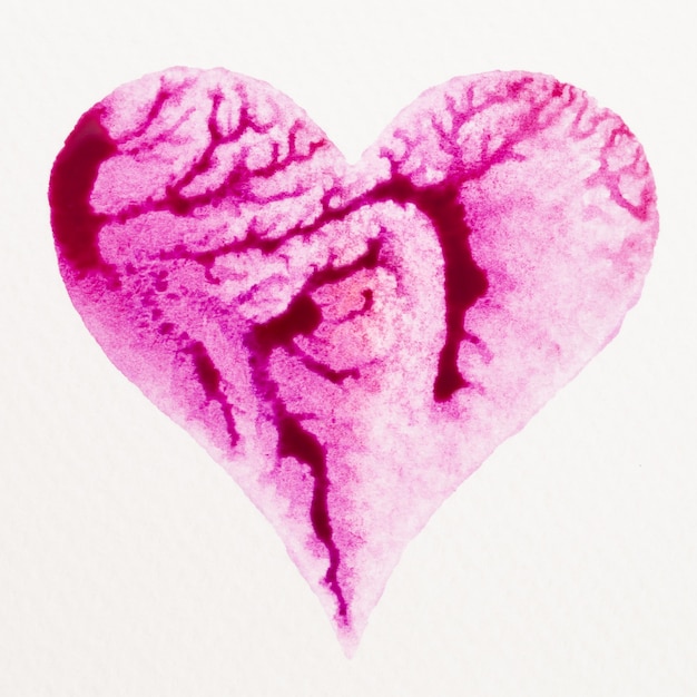 Акварельное сердце. День святого Валентина Великая открытка, любовь, отношения, искусство, живопись.