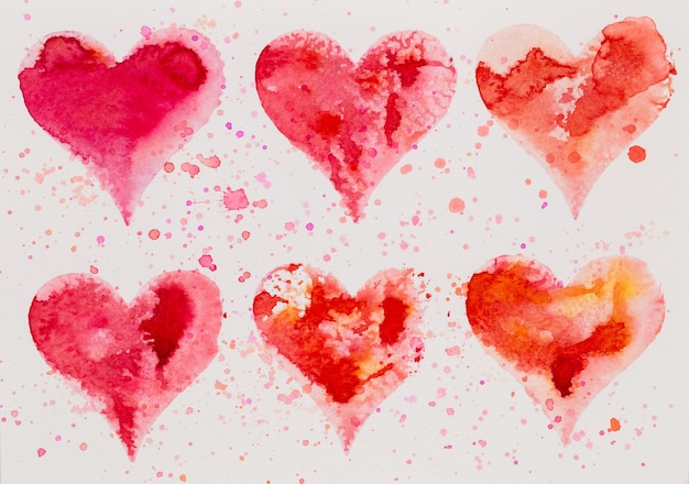Акварельное сердце. День Святого Валентина поздравительная открытка, любовь, отношения, искусство, живопись.