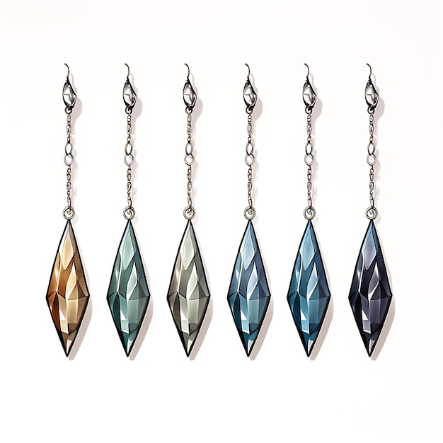 Photo watercolor of hematite teardrop dangles sterling silver hematite gems hang clipart isolated design