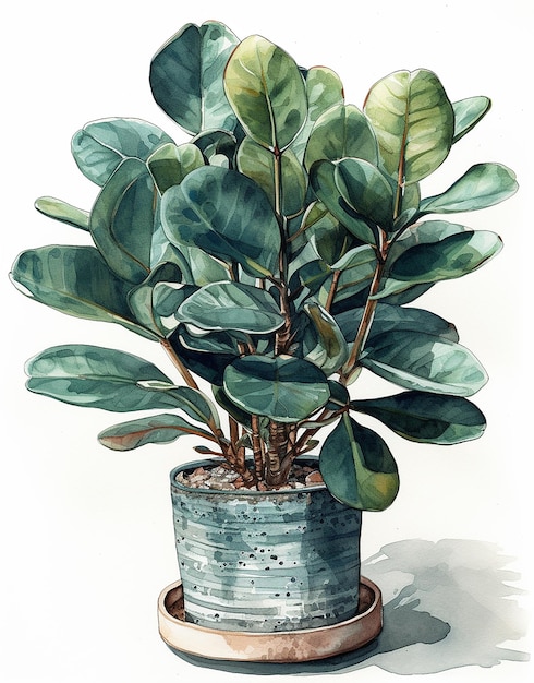 watercolor Houseplant Illustration