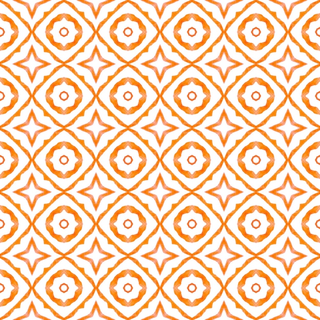 Foto bordo delle mattonelle ripetuto ikat dell'acquerello arancione