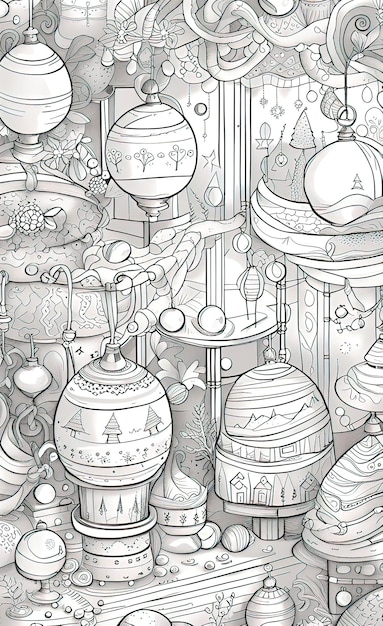 Фото Акварель иллюстрация рождественская и праздничная тема мультфильма 