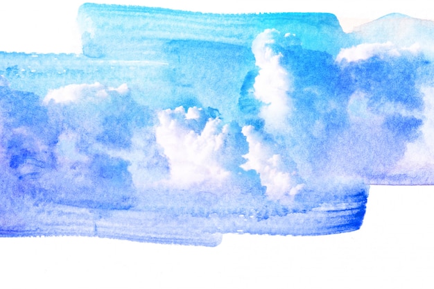 Photo watercolor illustration of cloud.