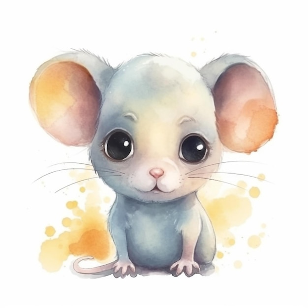 Premium Photo | Watercolor illustration of a mouse