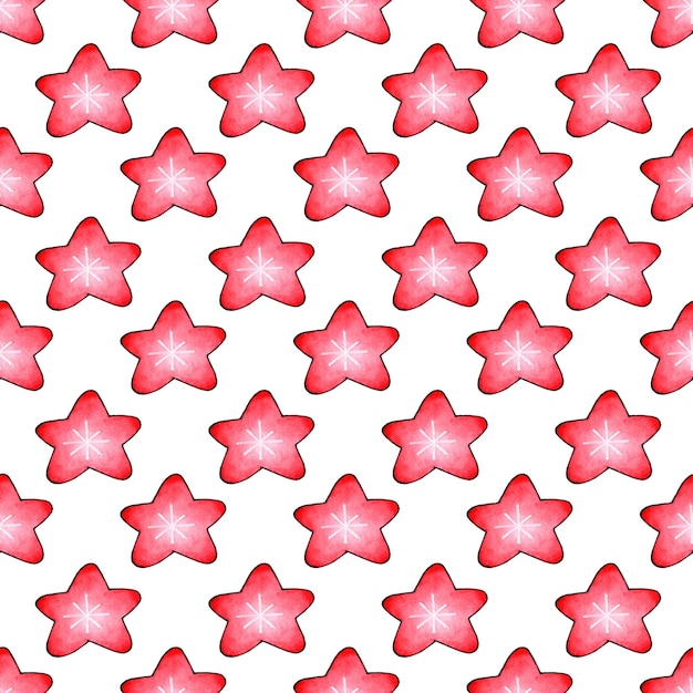 Watercolor illustration pattern red celestial bodies seamless\
repeating background with hand drawn