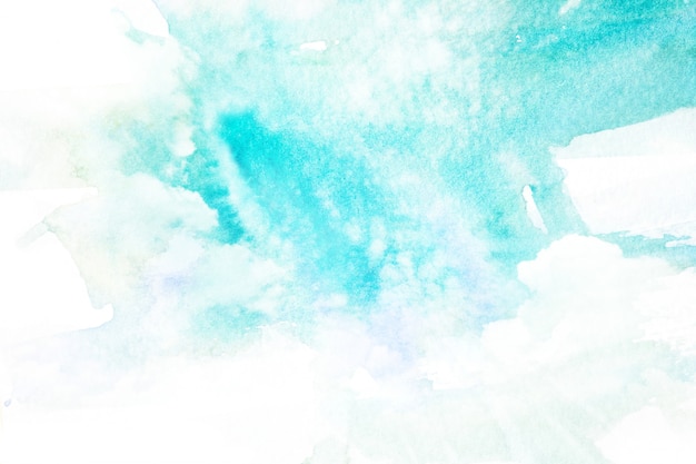 Watercolor illustration of sky with cloud.