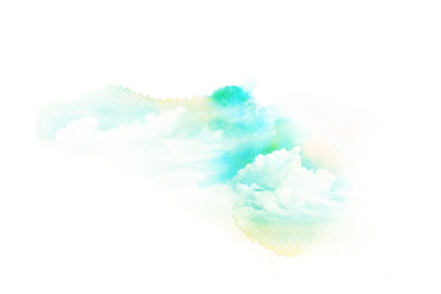 Photo watercolor illustration of sky with cloud.