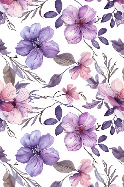 Watercolor illustration of spring flowers