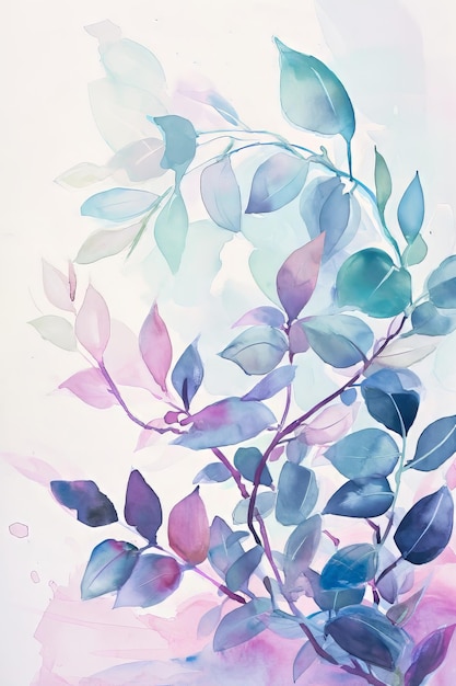 Watercolor illustration of spring flowers