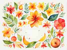 Photo watercolor illustration on white background sinhala new year