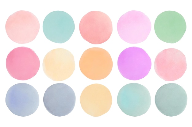 watercolor illustration with spots in warm colors hand drawn clipart isolaten set on white background